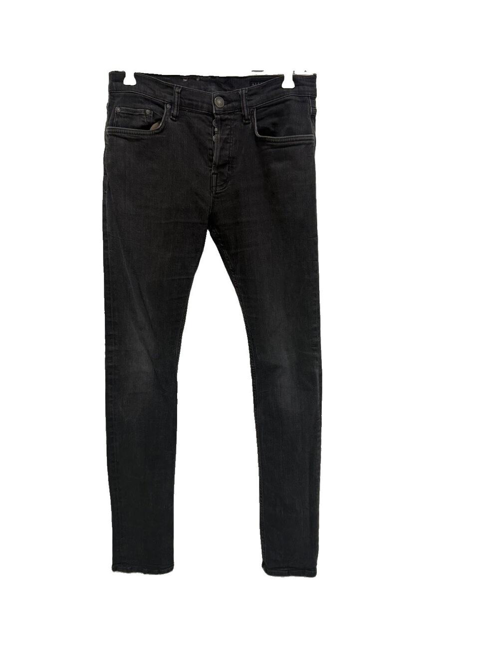 AllSaints Cigarette Skinny Jeans Washed Black Grey Women’s 30 Slim Fit Denim